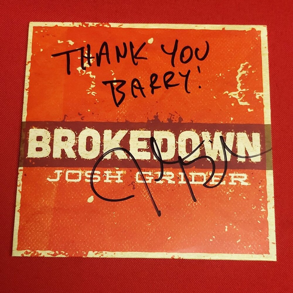 Brokedown Josh Grider CD 2015 Signed